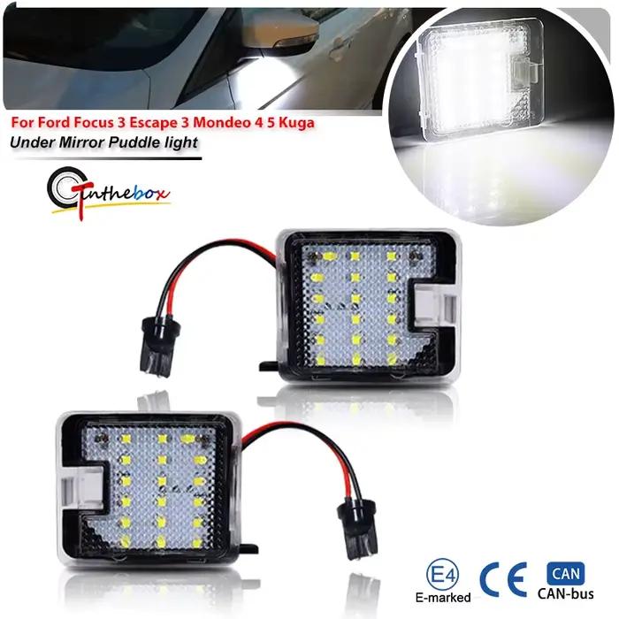 Lumière LED sous le rétroviseur latéral, pour Ford Focus 3 Escape 3 Mondeo 4 5 Kuga 1 2 Galaxy 2 C Max S Max, lampes de courtoisie de voiture