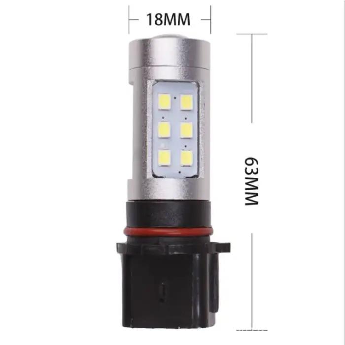 Ampoule LED blanche P13W, 2 pièces, feu de jour antibrouillard DRL, pièces de rechange intérieures, ensembles de feux de signalisation