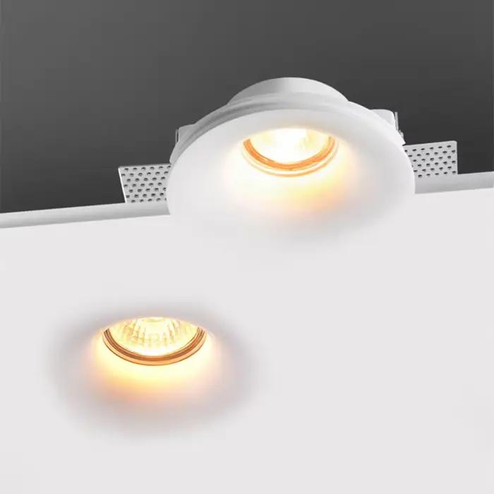 Spot Lumineux LED Encastrable en pouvez-vous pse, Sans Bords, Antireflet, Éclairage d'Nik, Idéal pour un Salon, une Chambre à Coucher ou un Couloir, GU10