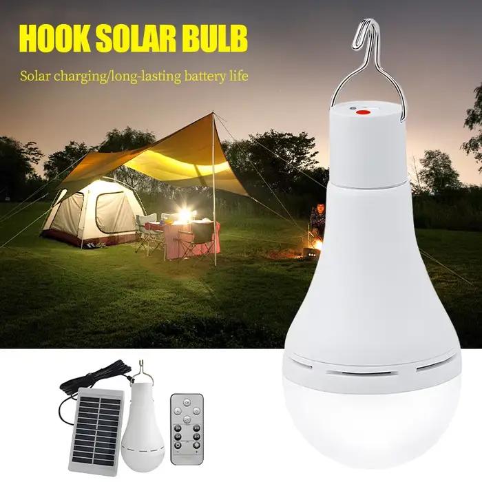 Lampe solaire LED étanche moderne rechargeable par USB pour usage intérieur et extérieur en cas d'urgence avec six couleurs disponibles