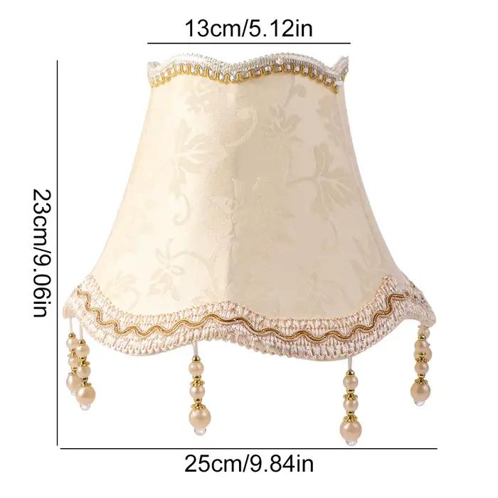 Abat-jour de lampe de table E27 25CM, style européen, rétro, de luxe, pour décoration de chambre, lampe sur pied et lampe murale, et comme cache-poussière pour lampe murale