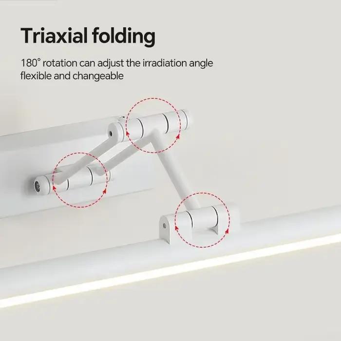 Applique murale LED moderne rétractable noire et blanche pour miroir de salle de bain, éclairage de maquillage, luminaire mural au-dessus du miroir