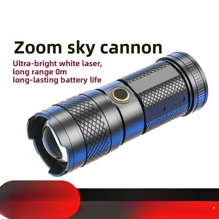 Mini lampe de poche extérieure-canon laser super lumineux haute lumen très longue durée de fonctionnement COB lampe de travail torche compacte multifonctionnelle