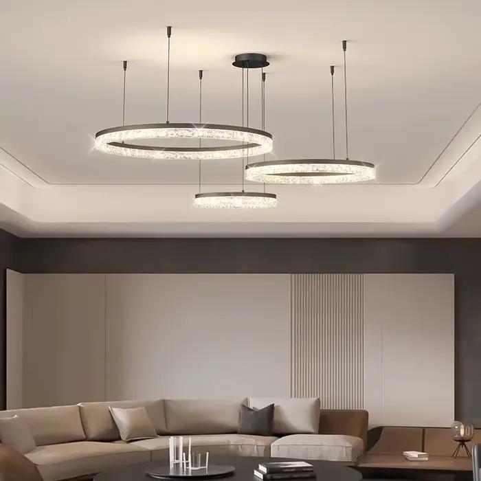 Moderne salle à manger manger lampes suspendues éclairage intérieur plafonnier suspension led lustres pour salon éclairage intérieur