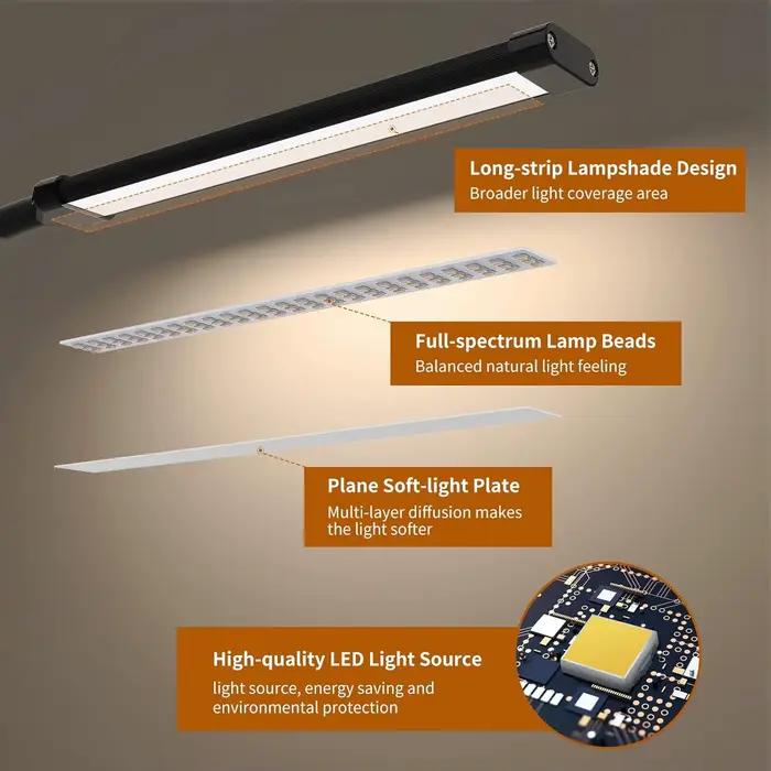 Lampes de bureau LED livre lumière USB Rechargeable lampe de lecture chaud blanc froid lumière du jour Portable Flexible facile pince lampe de lecture de nuit
