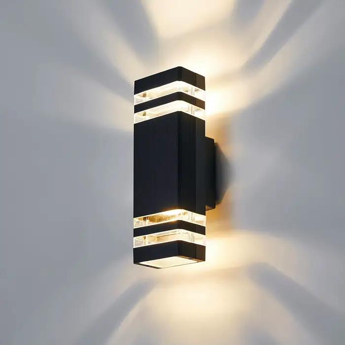 Appliques murales étanches E27 à double tête LED pour l'éclairage moderne des intérieurs de maison