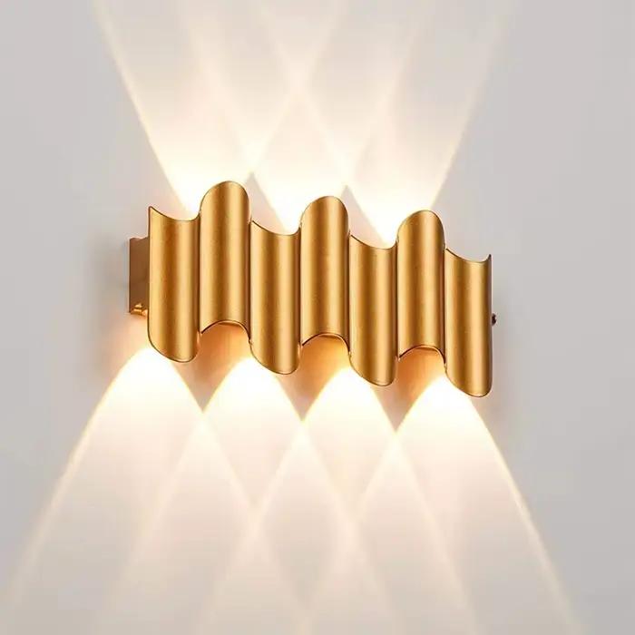 Applique murale LED en aluminium IP65 étanche pour éclairage intérieur et extérieur style moderne chambre salon escalier jardins balcons