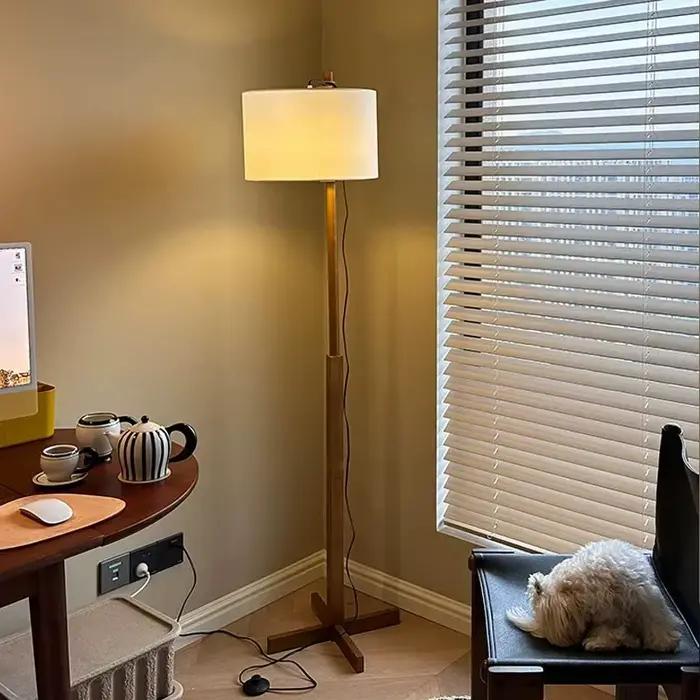 Wabi sabi lampadaire design tissu danois lampe en bois relevable bureau Table basse