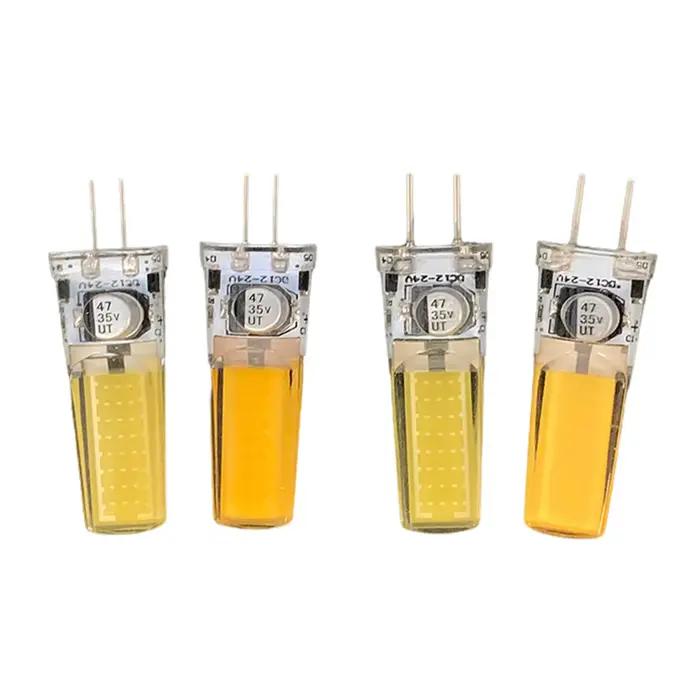 G4 gy6.35 LED silicone lampe 10W ampoule chambre coin clair lumière 2508cob halogène AC / DC12V éclairage décoratif 3000k / 6500k lustre