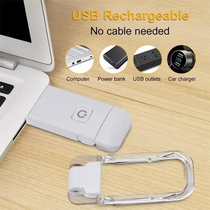 Mini lampe de lecture à Clip LED, petite veilleuse, chargement USB, luminosité réglable, Protection des yeux, Portable