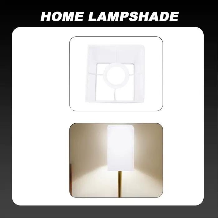 Abat-jour carré en tissu pour lampes E27 élégant à offrir pour chambre à coucher salon éclairage décoratif lumière d'ambiance chaude couverture de lampe en tissu