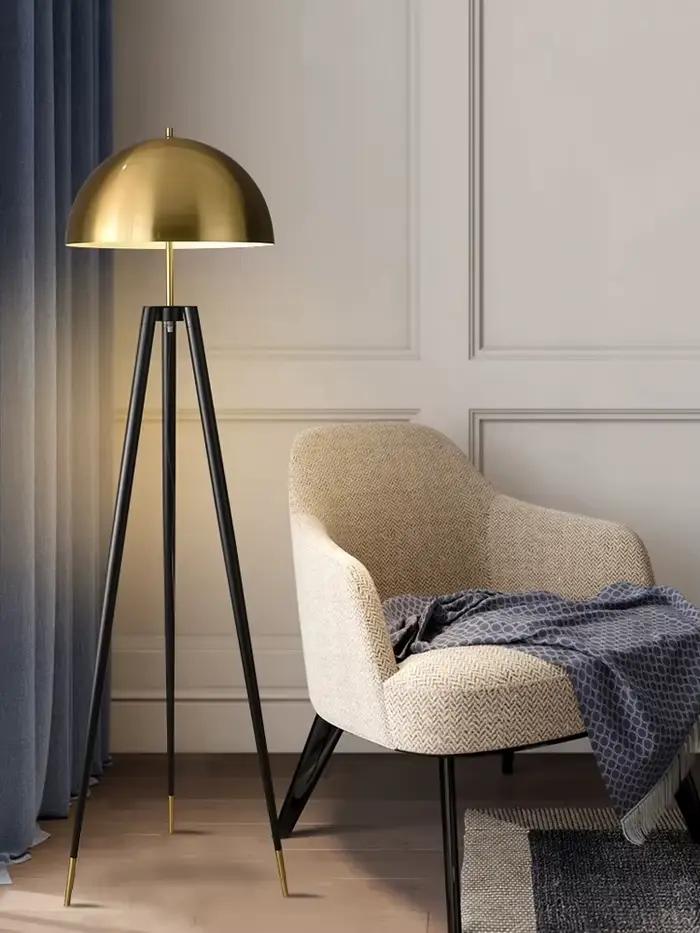 Lampadaire trépied nordique Vintage postmoderne champignon lampe LED sur pied pour salon chambre bureau décor à la maison éclairage