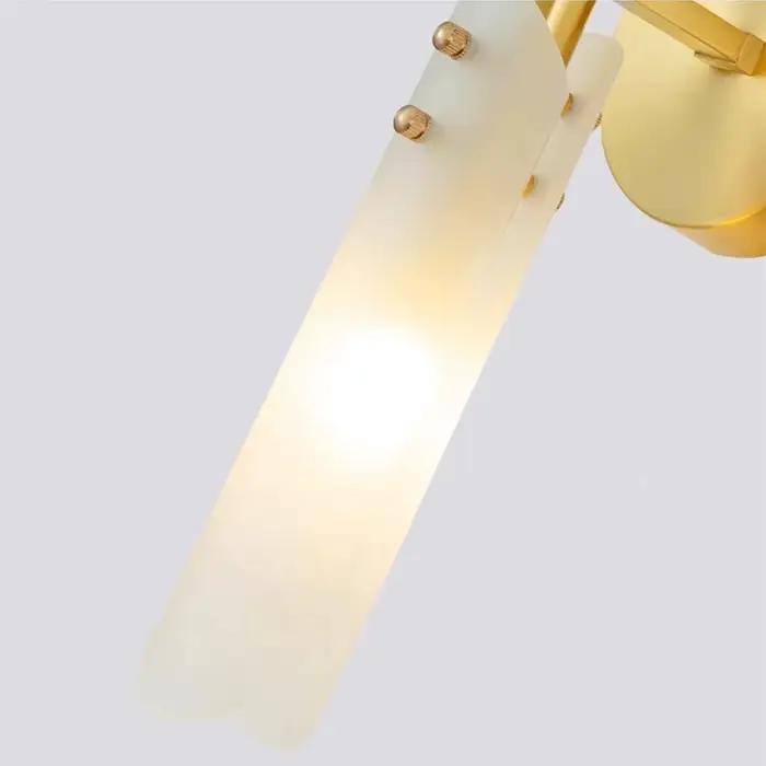 Lampe murale LED 2026 en cuivre, verre, or et noir – Applique murale, lampe de chevet pour couloir, chambre et salon
