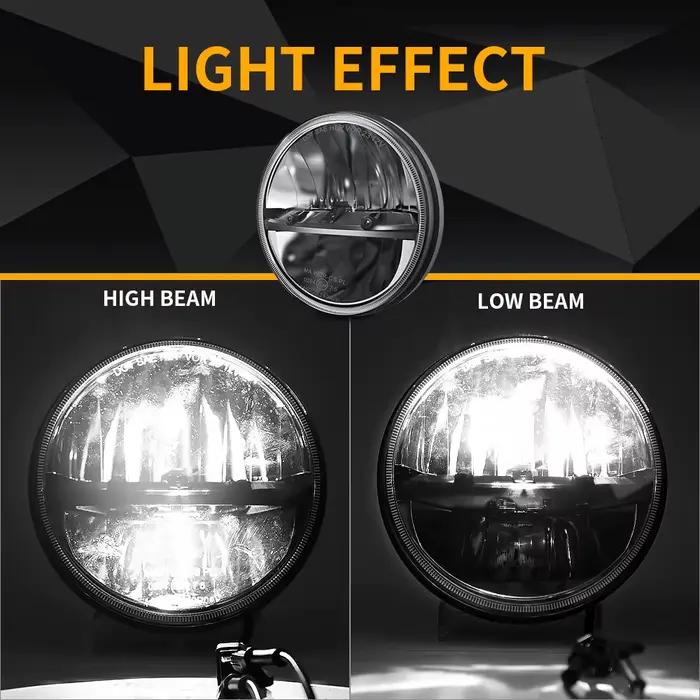 CO LIGHT – phare LED pour motos, 7 pouces, lampe haute et basse, pour Harley Davidsion Yamaha Jeep JK Chevy Ford Hummer 12V 24V