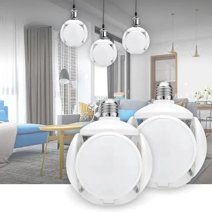 Ampoule LED E27 UFO pliable avec pales de ventilateur pour plafonnier