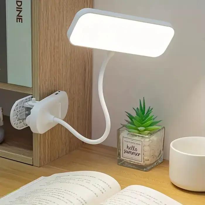 Une lampe de bureau LED à intensité variable avec température de couleur réglable et tube de lampe pliable - lampe de lecture tactile avec abat-jour, 800 mAh b