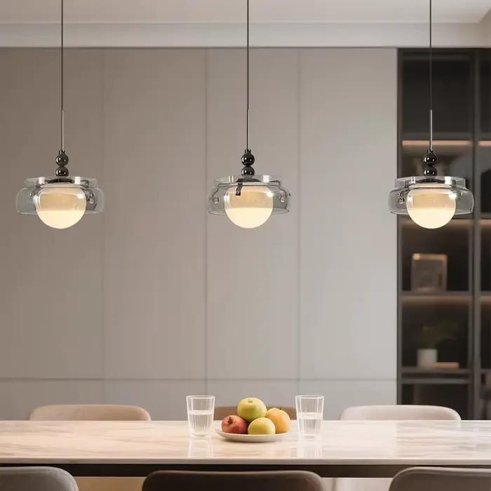 Moderne LED lustre en verre Restaurant Bar décoration intérieure éclairage chambre chevet LED méduse lampe