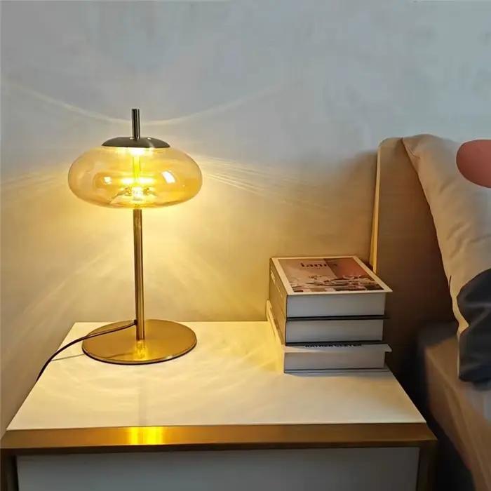 Lampadaire en verre rond nordique, lampadaire minimaliste, lampe de chevet sur pied, salon et bureau, chambre à coucher, design post-moderne