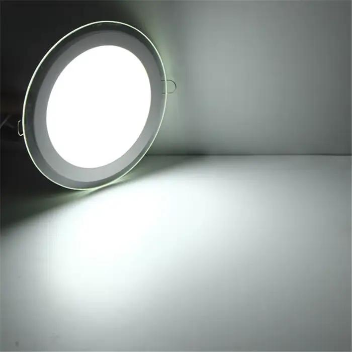Spot Lumineux Encastrable Rond en Verre LED Blanc Chauffe Naturel Froid Installé Facilement Maison Bureau Hôtel Occasions Spéciales