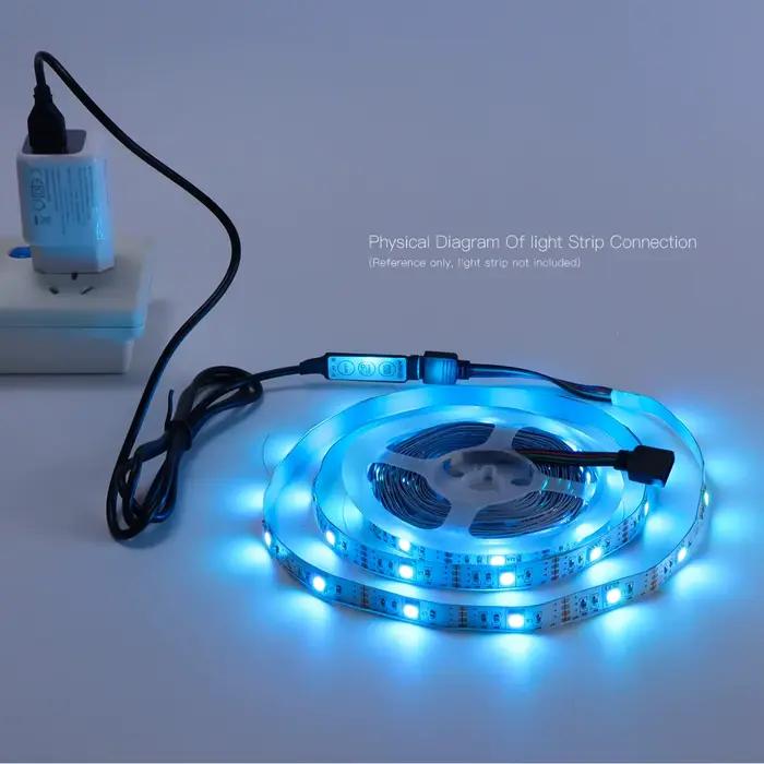 Mini contrôleur de bande lumineuse LED RGB à 3 touches, USB 5V pour bande lumineuse LED RGB, lampe à ruban
