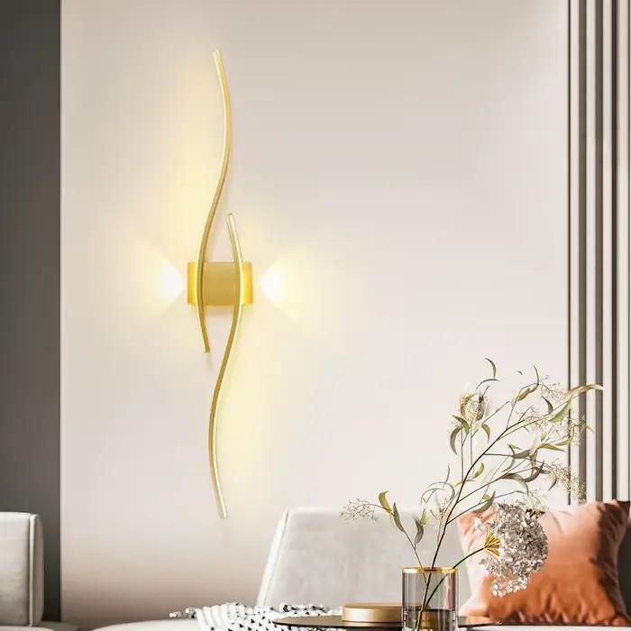 Appliques murales intérieures à LED pour chambre à coucher, chevet, haut et bas, lampes murales à LED, luminaires pour fond de canapé, éclairage intérieur noir
