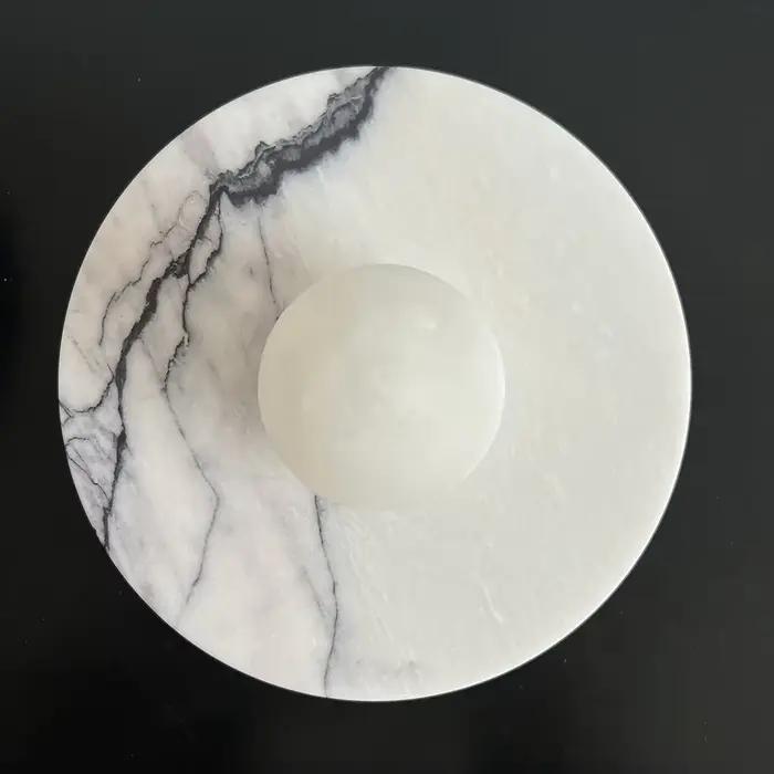 Applique murale en marbre moderne blanche à intensité variable pour éclairage quotidien dans la maison occasions spéciales