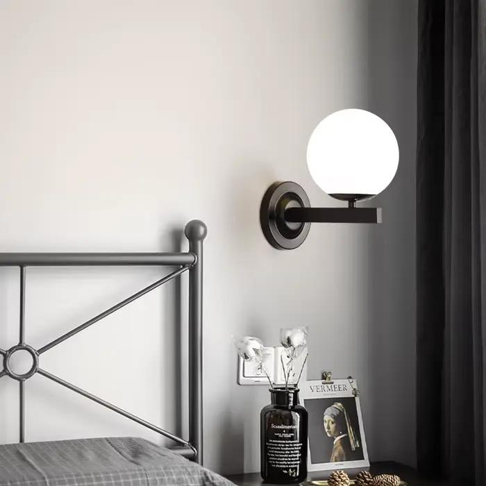Lampes murales LED avec boule de verre pour chambre salon intérieur 5w E27 appliques murales allée couloir maison décorer éclairage
