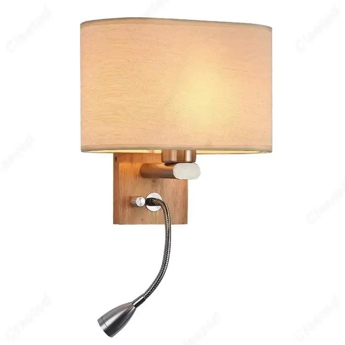 Applique murale LED en bois E27