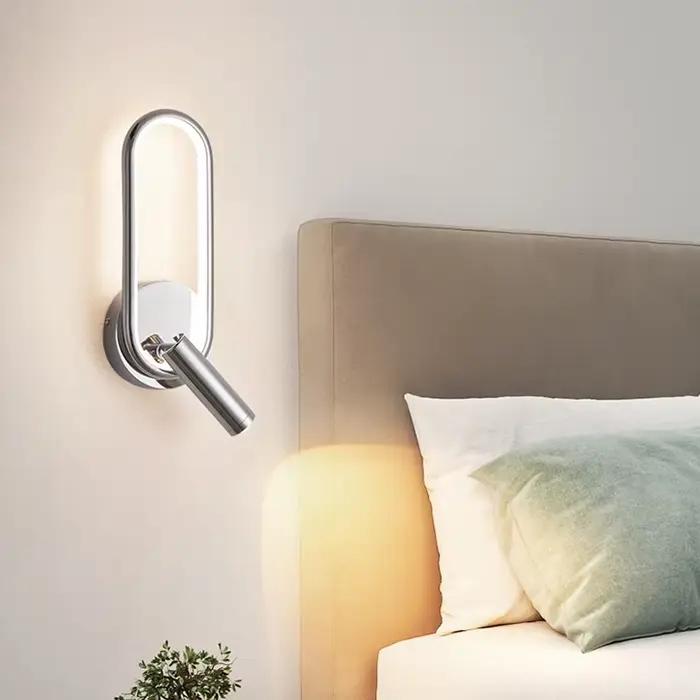 Applique murale rotative avec projecteurs, lampe de lecture de chevet, fond créatif, chambre minimaliste, intérieur, nouveau, 2023