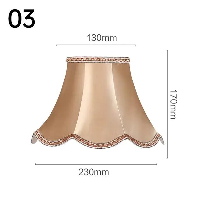 Abat-jour dentelle moderne en tissu pour lampe E27, luxe rétro, décoration intérieure, ambiances romantiques et chaleureuses, occasions spéciales, cadeaux pour femmes