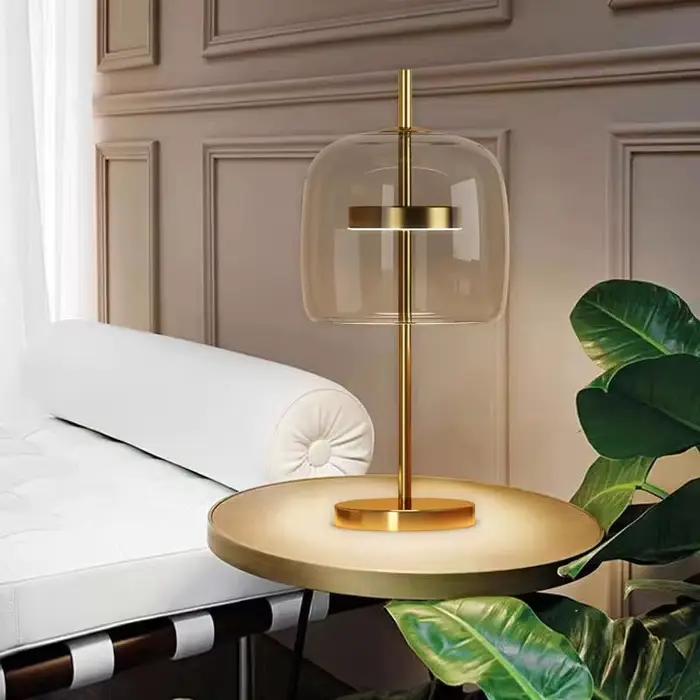 Lampes sur pied en verre gris fumé modernes pour salon