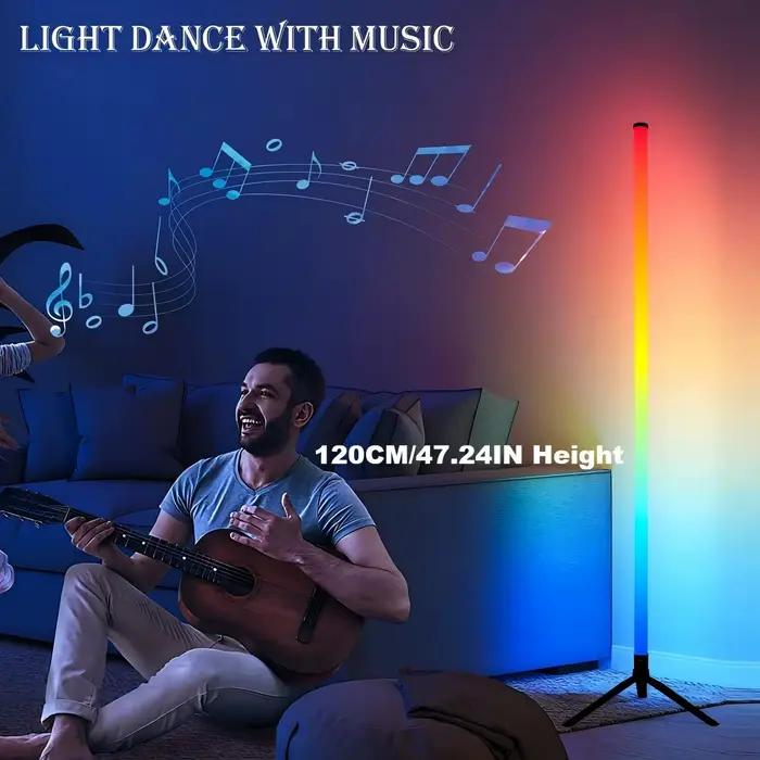Lampadaire d'angle intelligent avec contrôle par application