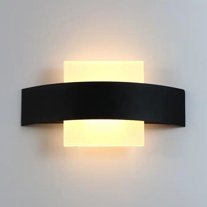 Lampes murales LED en acrylique minimalistes modernes, lampe de chevet pour salon, chambre à coucher, lampe de bureau d'hôtel, éclairage de couloir, lumières décoratives