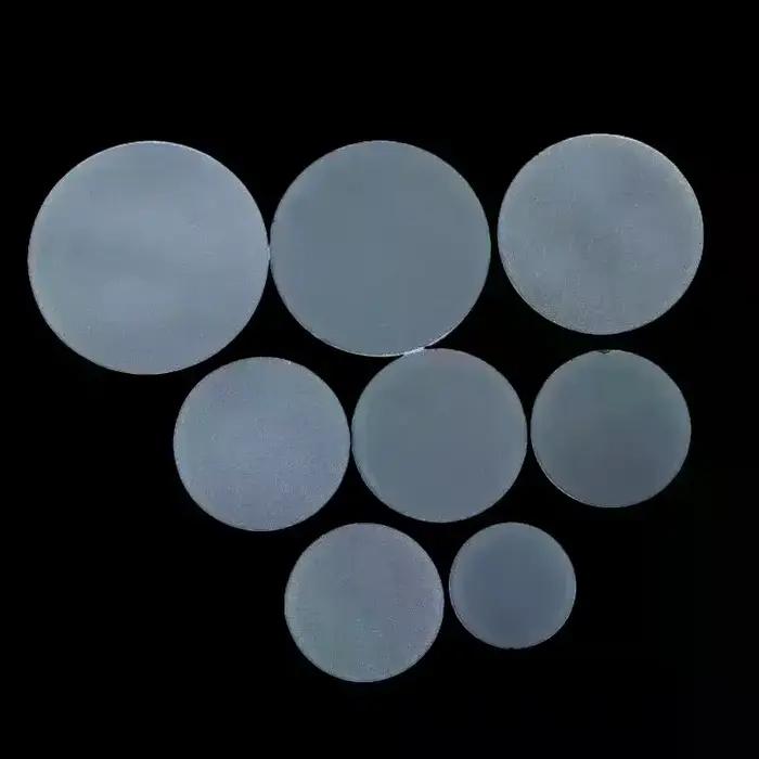 Abat-jour rond plat semi-transparent en verre mat, 5 pièces, pour lampe LED, lampe de poche
