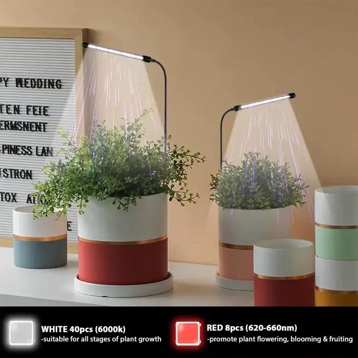 Lampe LED pour la croissance des plantes Lampe USB pour plantes de jardinage à spectre complet 6000K, mini ceinture pour contrôler la floraison intérieure des plantes cultivées.