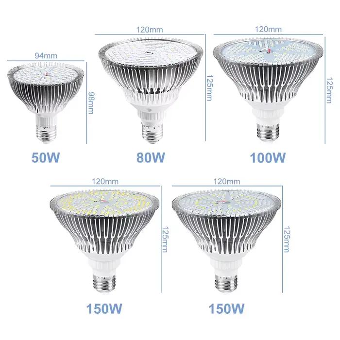 Phyto Lamp – ampoule LED E27 pour culture hydroponique de plantes, 50W 80W 100W 150W, éclairage à spectre complet pour plantation intérieure de graines