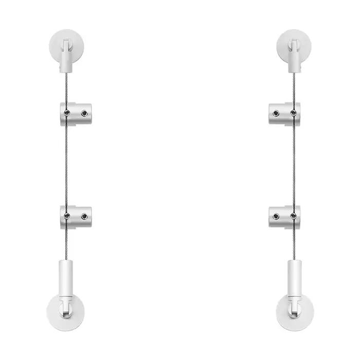Kit de suspension en acrylique, support réglable avec câble en acier pour accrocher des images/présentoirs