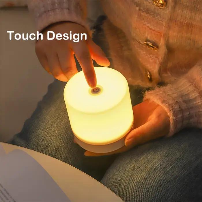 Lampe de Table lampe de chevet interrupteur tactile USB Plug-in utilisation 3 Modes gradation lampe de bureau Protection des yeux petite veilleuse enfants livre lampe