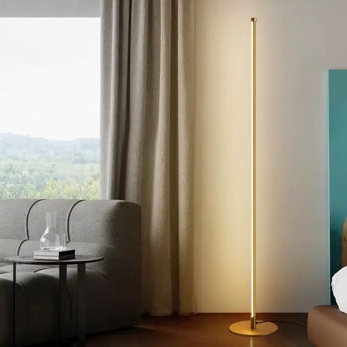 Décor à la maison support sol Led Simple lampadaires télécommande gradation lampes sur pied pour chambre coin lampadaire salon
