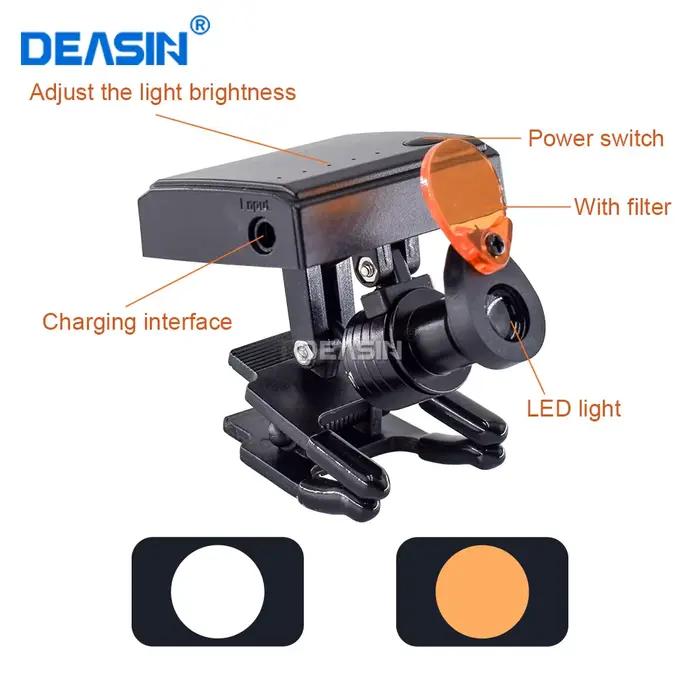 Lampe frontale dentaire sans fil portable 5W LED avec filtre optique pour chirurgie dentaire