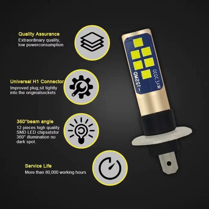 Phare LED Canbus pour Dacia Duster 2010 ~ 2023, ampoule de voiture, lumière de sauna, haute puissance, diode antibrouillard, moto, conduite, lampe de course, 12V 55W, 2x H7