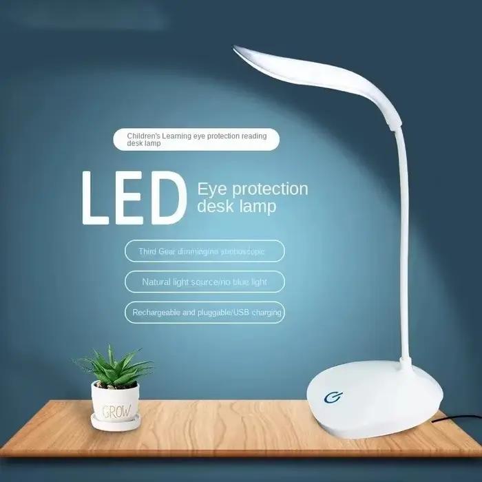 Lampe de bureau LED portable, lampe de lecture, lampe de table à chargement USB, lampe à intensité variable tactile, protection des yeux, éclairage de bureau et de chambre
