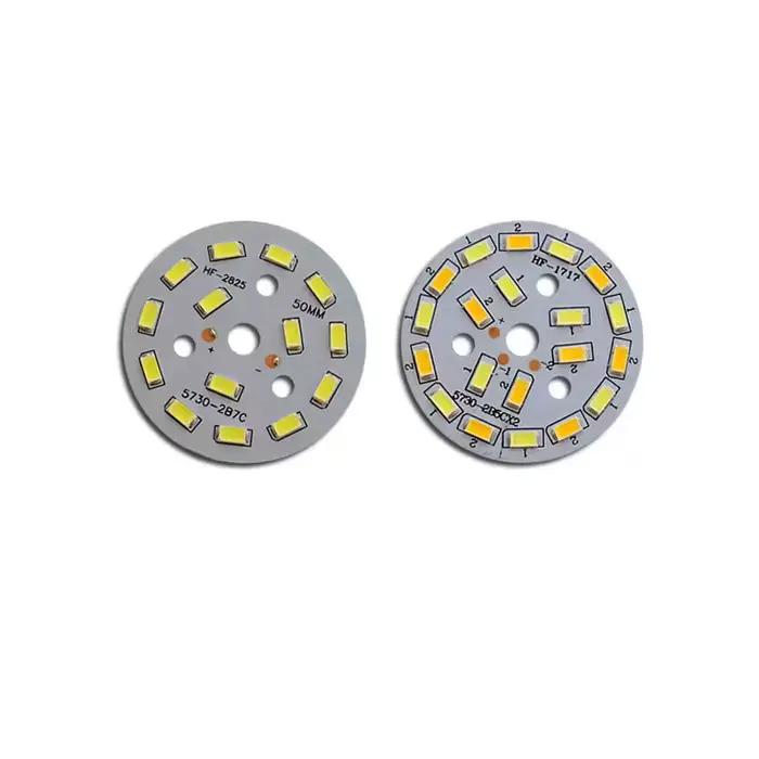 DALCAN 1 pièces 5730 SMD ampoule lampe double couleur 3W 5W 7W 9W 12W 15W 18W panneau lumineux LED rond