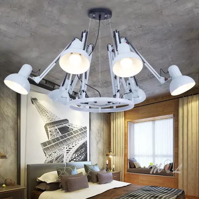 Lampe Suspendue en Forme d'Araignée Extensible au Design Moderne, Luminaire Décoratif d'Nik, Idéal pour un Salon, un Bureau, un Hall d'Hôtel ou une Chambre à Coucher