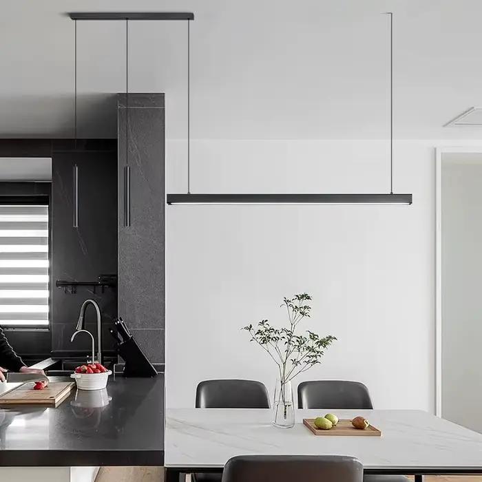 Lustre de salle à manger, luminaires de cuisine, lustre long pour restaurant, lampes de bureau modernes et minimalistes, lustres nordiques pour îlot de bar
