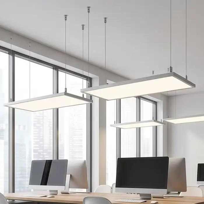 1/10 Sets Kit de suspension réglable avec câble en acier pour panneaux LED, luminaires de plafond et décoration intérieure