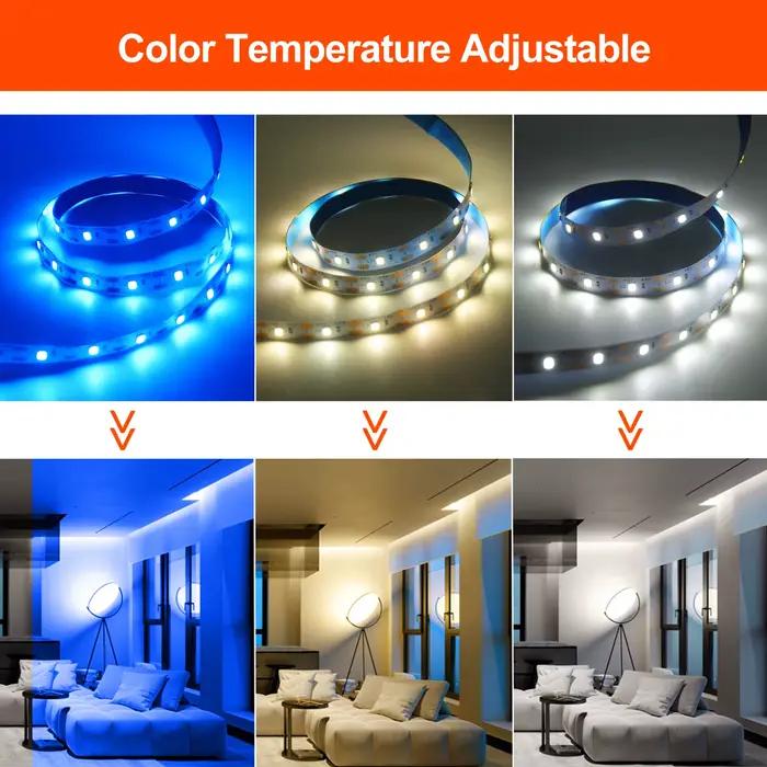 Bande lumineuse LED avec détecteur de mouvement 0,5m 1m 2m 3m, éclairage LED pour placard, alimenté par piles, applique murale pour TV, lits, escaliers, armoires, décoration intérieure