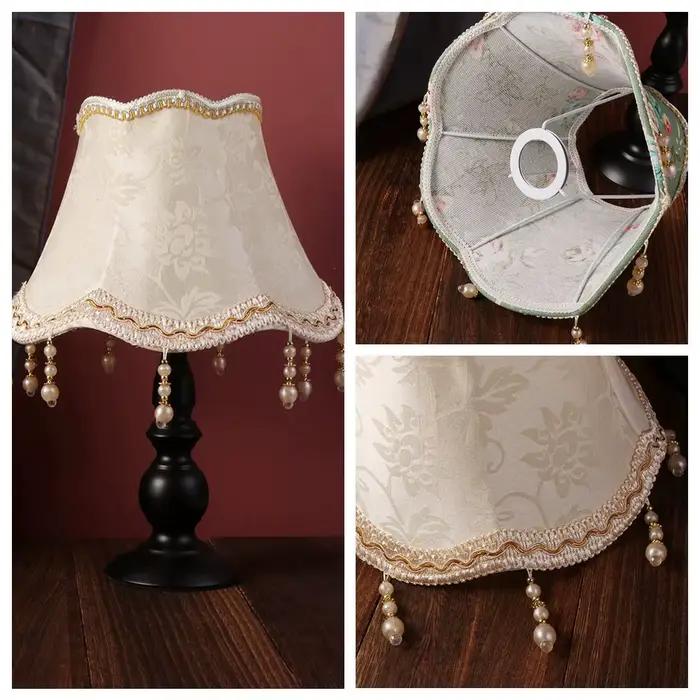 Abat-jour de lampe de table E27 25CM, style européen, rétro, de luxe, pour décoration de chambre, lampe sur pied et lampe murale, et comme cache-poussière pour lampe murale