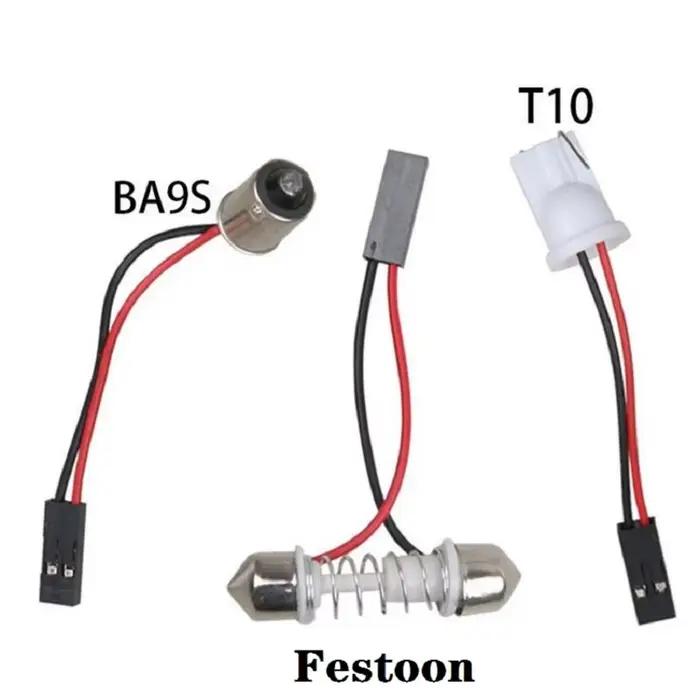 1X panneau Led 6/9/12/15/18/24/30/36/48 SMD 5050 T10 Ba9s c5w adaptateur feston dôme lampe de lecture accessoires voiture Auto moteur DC12V