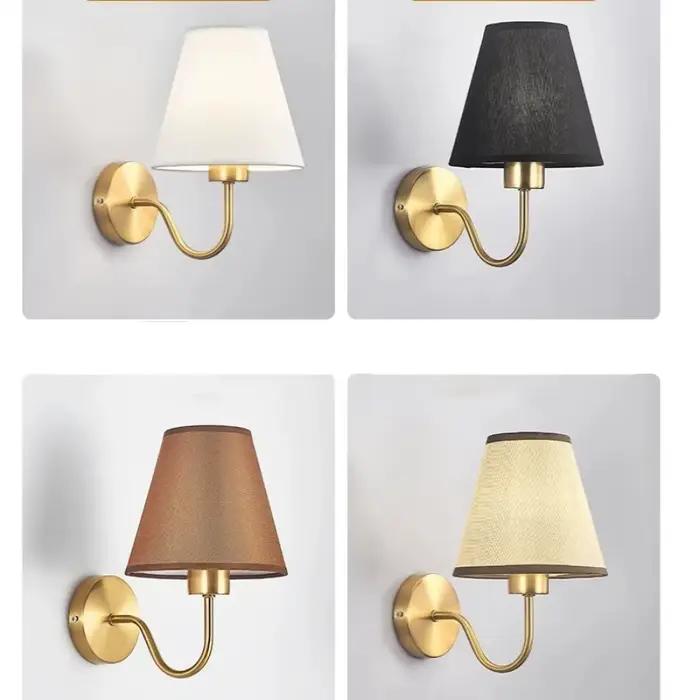 Lampe murale rétro en tissu LED